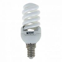 Лампа энергосберегающая FS-спираль 7W 6500K E27 10000h  Simple |  код. FS-T2-7-865-E27 |  EKF